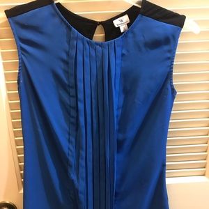 Blue and black blouse